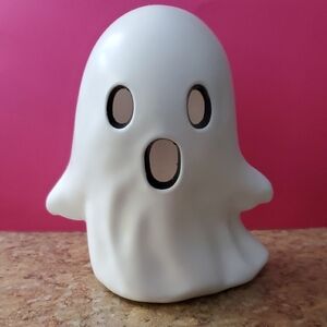 Plastic White Ghost Figurine with Lights